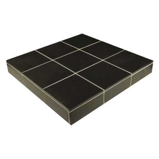 Black Unglazed Porcelain Field Fireplace Tile