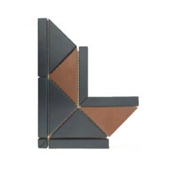 Brick Red and Black 'Henley' Corner with 1 Strip