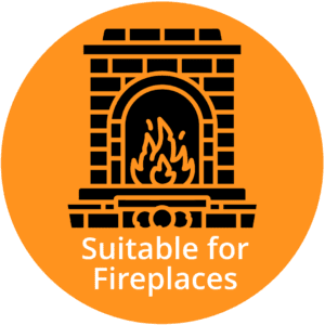 Suitable for Fireplaces Symbol