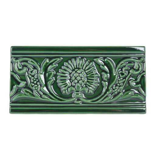 Victorian Green Thistle Tile