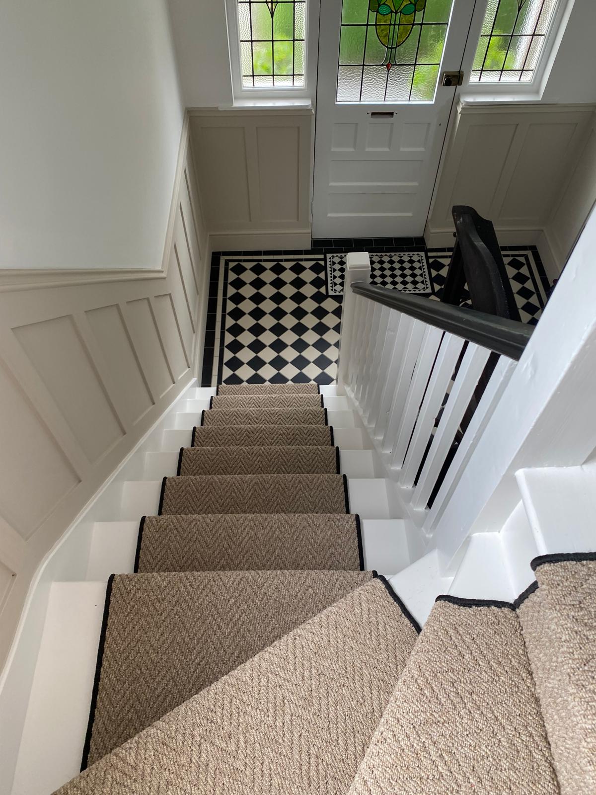 Black and White Chequered Floor Tiles