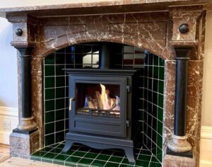 Victorian Green Fireplace Tiles