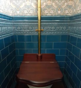 Bluebell Period Embossed tiles in a bathroom