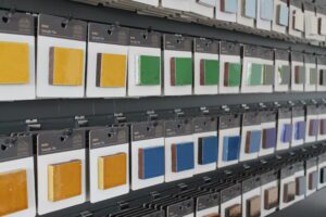 Brick Slip Samples in showroom